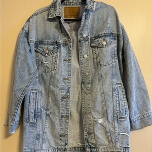 American Eagle Outfitters Oversized Blue Jean Jacket